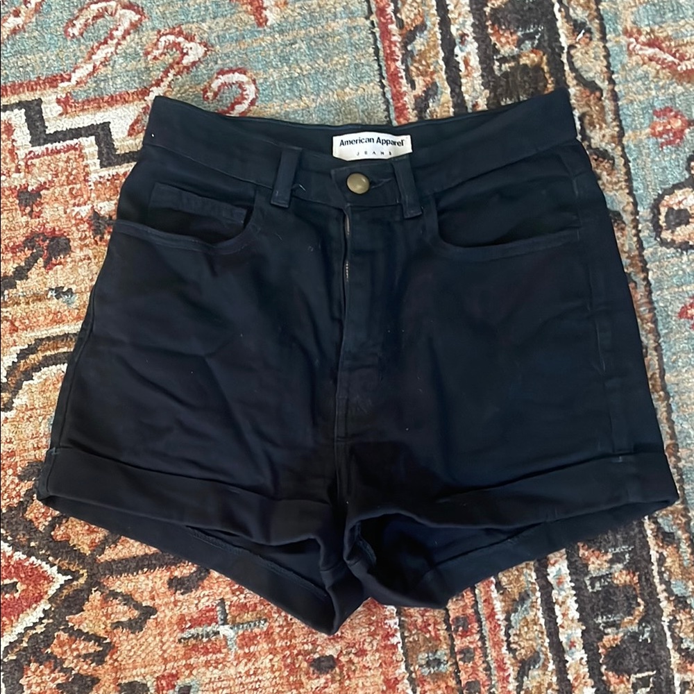 Vintage American Apparel Women's Black Shorts